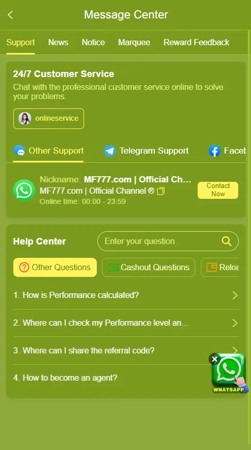 MF777 Game screenshot 1